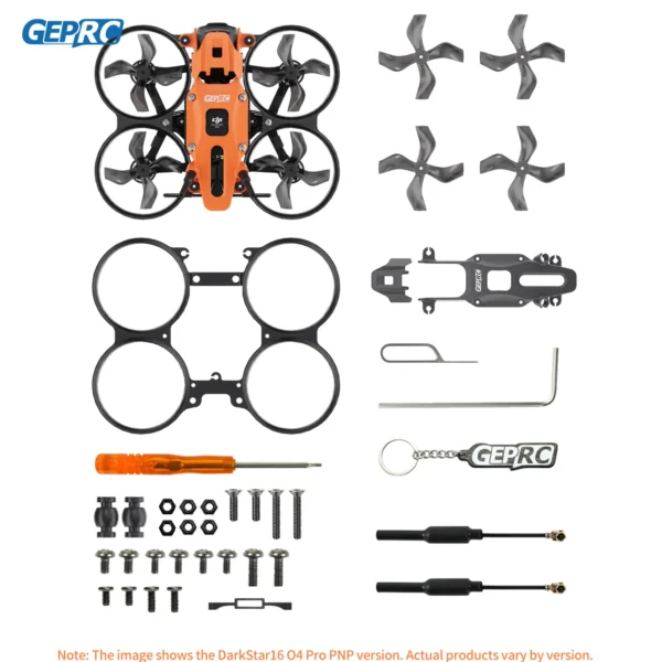 GEPRC DarkStar16 FPV 쿼드콥터 O4 에어 유닛 PRO /WTFPV SPEEDX2 1003 14800KV 1.6인치 오렌지 그레이 RC 프리스타일 드론 - 이미지 6