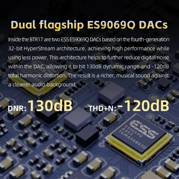 FiiO BTR17 고해상도 Bluetooth AMP MQA USB DAC THX 3.5mm 4.4mm 균형 LDAC DSD256 - 이미지 5