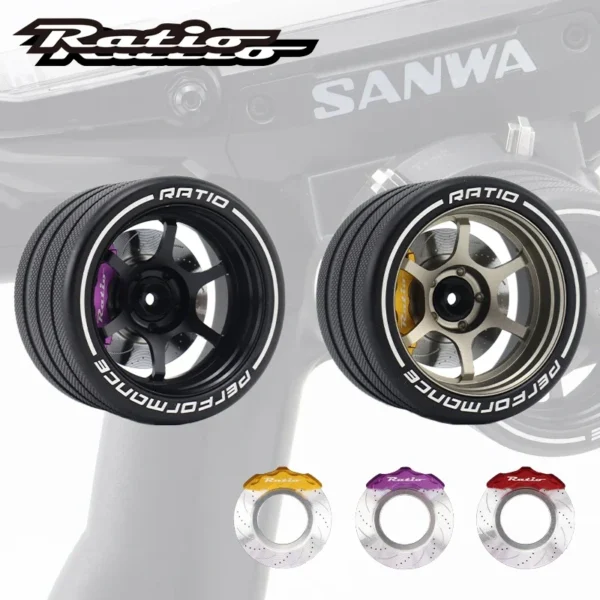RATIO 건 타입 RC 원격 제어 금속 핸드 휠 SANWA NB4 7PX X9 방향 휠 수정 휠 장식 - 이미지 4