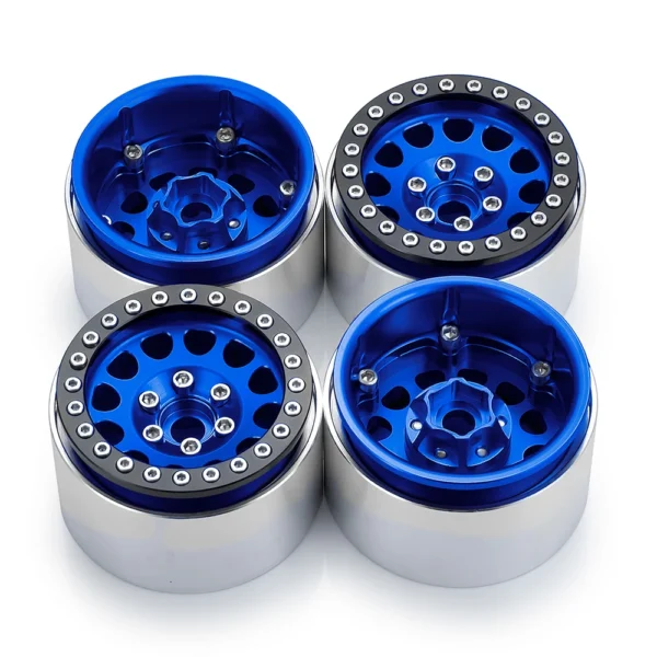 AXSPEED 4개 알루미늄 합금 1.9인치 비드락 휠 림 (Axial SCX10 II 90046 AXI03007 TRX 4 D90 1/10 RC 크롤러 자동차 부품용) - 이미지 6