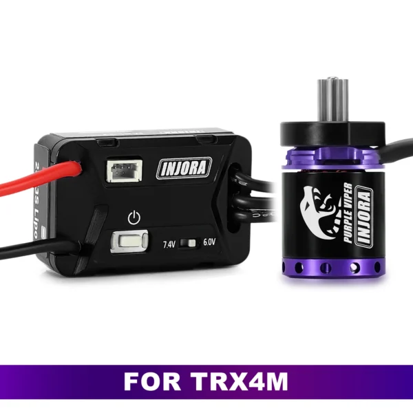 1721 모터가 장착된 ESC: INJORA MBL32 G2 방수 브러시리스 ESC 및 1/18 TRX4M Ascent 18용 1721 Purple Viper 아웃러너 모터 - 이미지 7