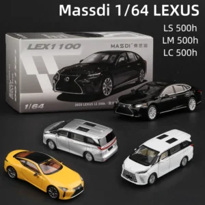 Massdi 1:64 LEXUS LM LC LS 500h 자동차 모형 합금 미니어처 다이캐스트 차량 장난감 컬렉션