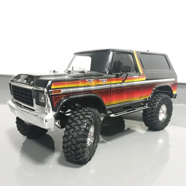 1/10 RC 크롤러 카 Trax TRX4 TRX 4용 2개 금속 블랙 사이드 페달 록 슬라이더 - 이미지 4