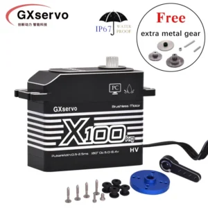 GXservo 100KG 서보 대용량 토크 고전압 알루미늄 쉘 메탈 기어 브러시리스 모터 1/5 RC카 (대형 모델용)