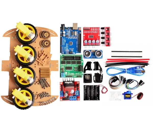 [4WD 키트] 모터 스마트 로봇 자동차 섀시 키트 속도 인코더 배터리 박스 2WD 4WD 아두이노용 무료 배송