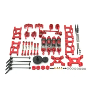 Wltoys 144001 144002 144010 124017 124019 금속 업그레이드 부품 개조 키트 스윙 암 충격 흡수 장치 세트 RC 자동차 액세서리