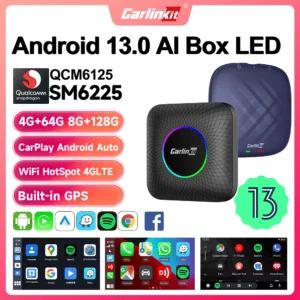 2025 CarlinKit CarPlay AI Box Android 13.0 SM6225 QCM6125 Android Auto 무선 CarPlay 어댑터 2.4+5GGPS 4G+64G FOTA 업그레이드