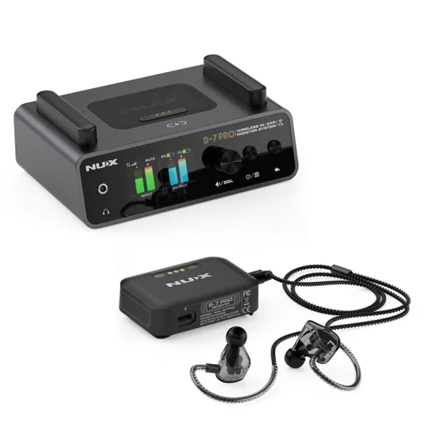 NUX B 7 PRO 프로 레벨 무선 인이어 모니터 시스템 새로운 정품 오리지널 2.4GHz 24bit/48KHz 오디오 품질 - 이미지 3