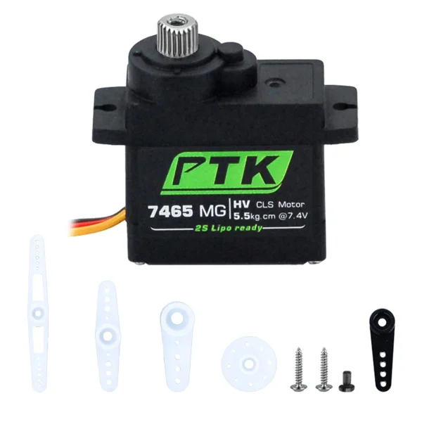 PTK 7465W MG 9g 디지털 서보 메탈기어 방수 HV 5kg 고정익 RC카 헬리콥터 로봇 서보 180° 1/8 서보 - 이미지 6