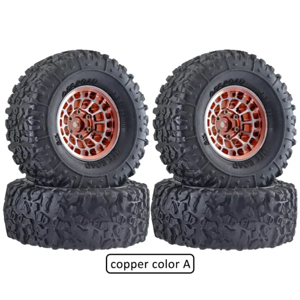 AJRC 알루미늄 합금 1.3인치 비드락 휠 림 타이어 (1/18 Traxxas Trx4m Trx4m 1/24 Fms24 Axial Scx24 RC 크롤러 자동차 타이어용) - 이미지 8