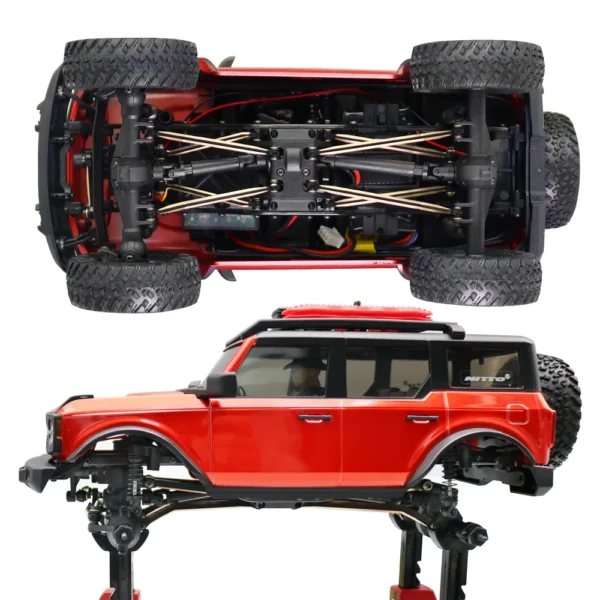 1/24 RC 크롤러 자동차 무거운 황동 섀시 링크 스티어링 로드 세트 (Axial SCX24 C10 Jeep Gladiator JLU Ford Bronco 업그레이드 부품용) - 이미지 4