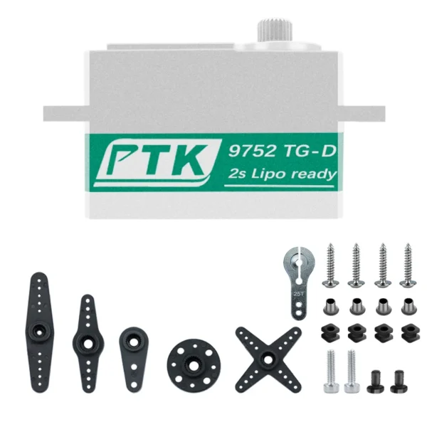 PTK 9752TG D 메탈 1/8 1/10 원격 조종 자동차 드리프트 플랫 스포츠카 스쿼트 서보 고속 모델 서보 로우 프로파일 서보 - 이미지 5