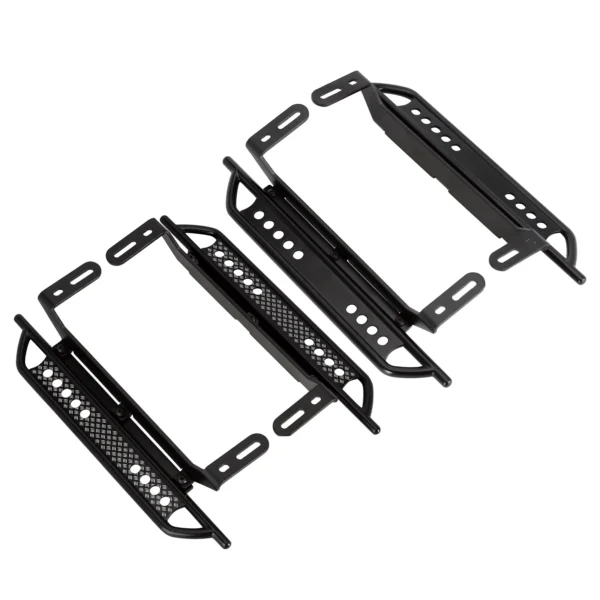 INJORA TRX4 록 페달 메탈 슬라이더 2개 (검정색) 1/10 RC 크롤러카 TRX 4 업그레이드 부품용 - 이미지 2