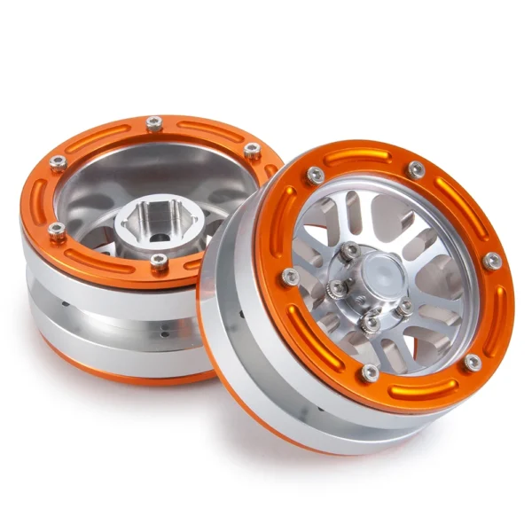 AXSPEED 4개 알루미늄 합금 비드락 1.9인치 휠 림 허브 (Axial SCX10 D90 TRX 4 1/10 RC 크롤러 자동차 트럭 업그레이드 부품용) - 이미지 5