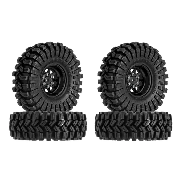 INJORA 3.78mm 오프셋 1.0인치 비드락 휠 림 타이어 세트 (1/18 1/24 RC 크롤러 카 Axial SCX24 FMS FCX24 TRX4M (W1004 T1014)용) - 이미지 7