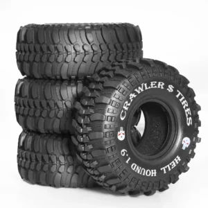 1/10 RC 크롤러 카 Axial SCX10 Pro Capra Traxxas TRX4 RC4WD D90 Redcat용 118mm 1.9인치 소프트 고무 타이어 4개