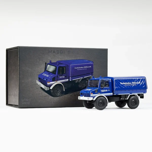MASSDI 1:64 스케일 유니목 U1300L 구급차 합금 모델 성인 클래식 컬렉션 기념품 전시 선물 - 이미지 7