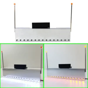 1/14 타미야 RC 트럭 트레일러 티퍼 뉴 킹 56344 56301 자동차 DIY 부품용 LED 1세트 금속 전면 범퍼 충돌 방지 장치