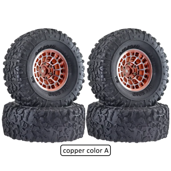 AJRC 알루미늄 합금 1.3인치 비드락 휠 림 타이어 (1/18 Traxxas Trx4m Trx4m 1/24 Fms24 Axial Scx24 RC 크롤러 자동차 타이어용) - 이미지 5