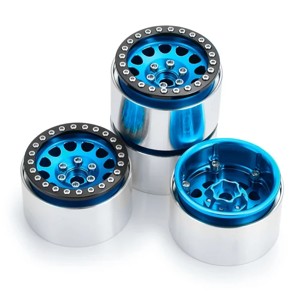 AXSPEED 4개 알루미늄 합금 1.9인치 비드락 휠 림 (Axial SCX10 II 90046 AXI03007 TRX 4 D90 1/10 RC 크롤러 자동차 부품용) - 이미지 3