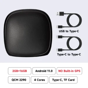 [4코어 2GB 16GB] CarPlay Ai Box 8+128G 안드로이드 13 무선 Carplay 안드로이드 오토 QCM6125 8코어 CPU 4G LTE (VW Audi Kia Fiat용)