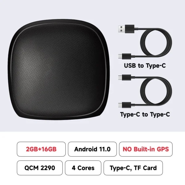 [4코어 2GB 16GB] CarPlay Ai Box 8+128G 안드로이드 13 무선 Carplay 안드로이드 오토 QCM6125 8코어 CPU 4G LTE (VW Audi Kia Fiat용)