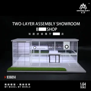 More Art 1/64 이중층 조명 주차장 디오라마 미니카 전시