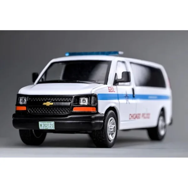 596 모델 1/64 합금 자동차 모델 Express VAN New York & Chicago 페인트 트럭 버전 - 이미지 2
