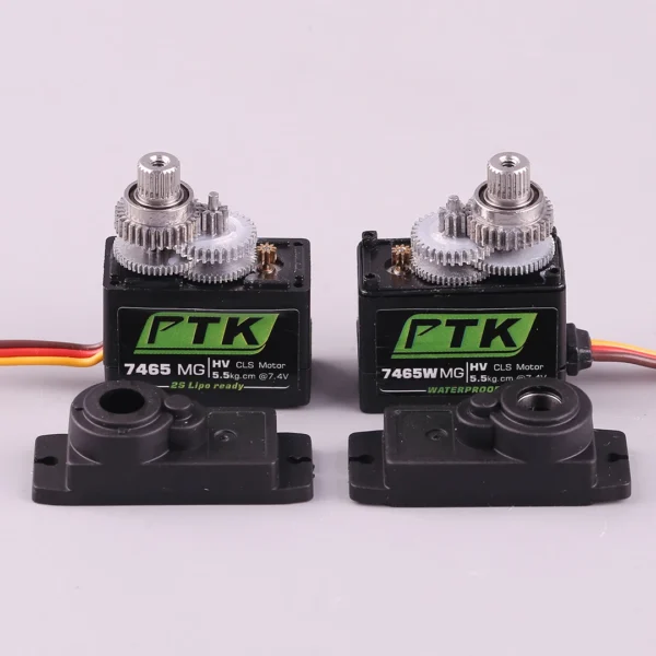 PTK 7465W MG 9g 디지털 서보 메탈 기어 방수 HV 5kg 고정익 RC 자동차 헬리콥터 로봇 180° 회전 1/8 서보 - 이미지 5