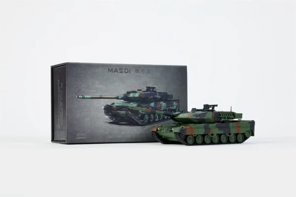 MASSDI 1/64 레오파드 2A6 주력전차 합금 다이캐스트 모델 자동차 군용 장갑차 모델 수집품 소년 선물 - 이미지 6