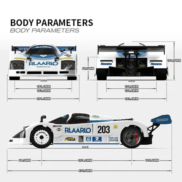 RLAARLO AK 787 카본 파이버 120A 브러시리스 메탈 60A RTR 1/10 RC 전기 원격 제어 모델 온로드 자동차 성인 어린이 장난감 - 이미지 3