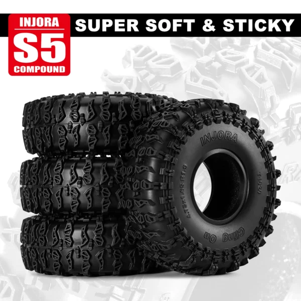 INJORA S5 1.9인치 클링온 타이어 120*42mm 1/10 RC 크롤러용 (T1920) - 이미지 3