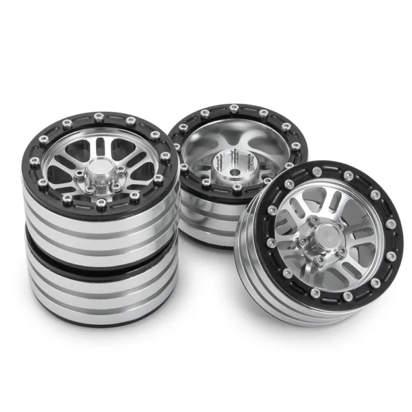 AXSPEED 4개 알루미늄 합금 비드락 1.9인치 휠 림 허브 (Axial SCX10 D90 TRX 4 1/10 RC 크롤러 자동차 트럭 업그레이드 부품용) - 이미지 6