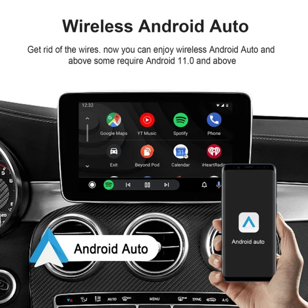 Carplay AI Box Android 13 2G+16G 무선 Android Auto 스마트 TV 박스 (YouTube Netflix용) Toyota Mazda Hyundai Haval GMC Ford MG VW Kia - 이미지 5