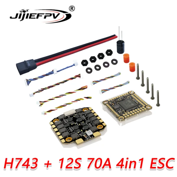 [H743 12S 70A 스택] H743 비행 컨트롤러 지원 BetaFlight Ardupilot FC H743 스택 12S 70A 4in1 ESC 5인치 DJI RC FPV 프리스타일 드론 DIY 부품용