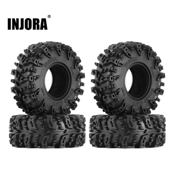 INJORA 스웜프 클로 56*23mm 1.0인치 머드 지형 휠 타이어 (1/18 1/24 RC 크롤러 카 SCX24 AX24 TRX4M FCX24용) (T1021)