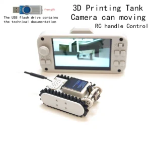 [조정 및 핸들] ESP32 원격 제어 탱크 모델 금속 섀시 트랙터 크롤러 균형 자동차 마운트 트럭 로봇 섀시 Wifi RC 스카우트 로봇 자동차용