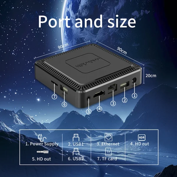 2025 신형 Q7 스마트 TV 박스 Android14 8GB+128GB WiFi6 음성 리모컨 - 이미지 6