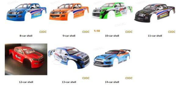 CSOC 1/10 자동차 쉘 키트 액세서리 대형 오프로드 4WD 속도 원격 제어 드리프트 레이싱 트럭 RC PVC 장난감 성인용 - 이미지 12