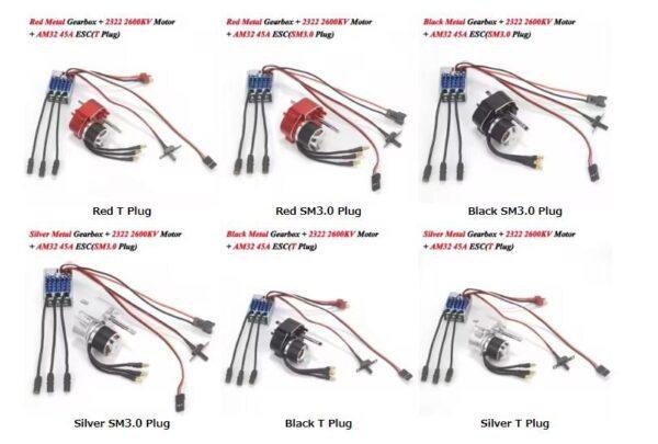 풀 메탈 기어박스 업그레이드 키트 2322 2600KV 무브러시 모터 AM32 45A ESC SM3P/T 플러그 1/12 RC 크롤러 자동차용 MN82 MN78 MN168 MN99 - 이미지 9