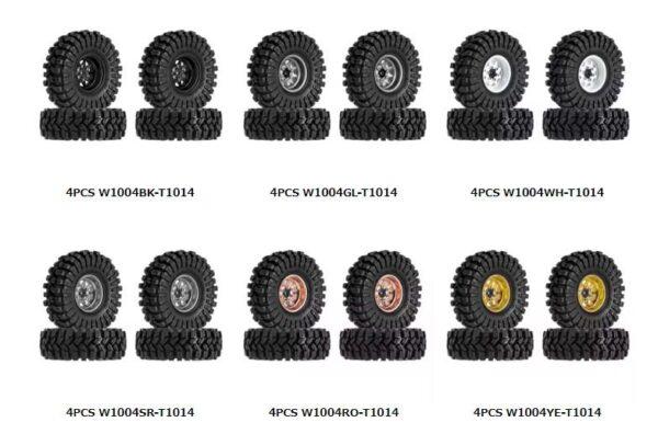 INJORA 3.78mm 오프셋 1.0인치 비드락 휠 림 타이어 세트 (1/18 1/24 RC 크롤러 카 Axial SCX24 FMS FCX24 TRX4M (W1004 T1014)용) - 이미지 9