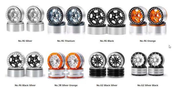 AXSPEED 4개 알루미늄 합금 비드락 1.9인치 휠 림 허브 (Axial SCX10 D90 TRX 4 1/10 RC 크롤러 자동차 트럭 업그레이드 부품용) - 이미지 9