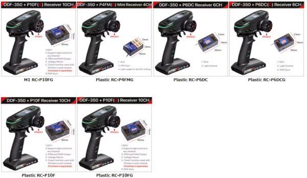 DUMBORC 2.4G 10CH 디지털 무선 조종기 DDF 350 송신기 및 수신기 RC 자동차 보트 탱크 LCD FHSS 시스템용 - 이미지 4