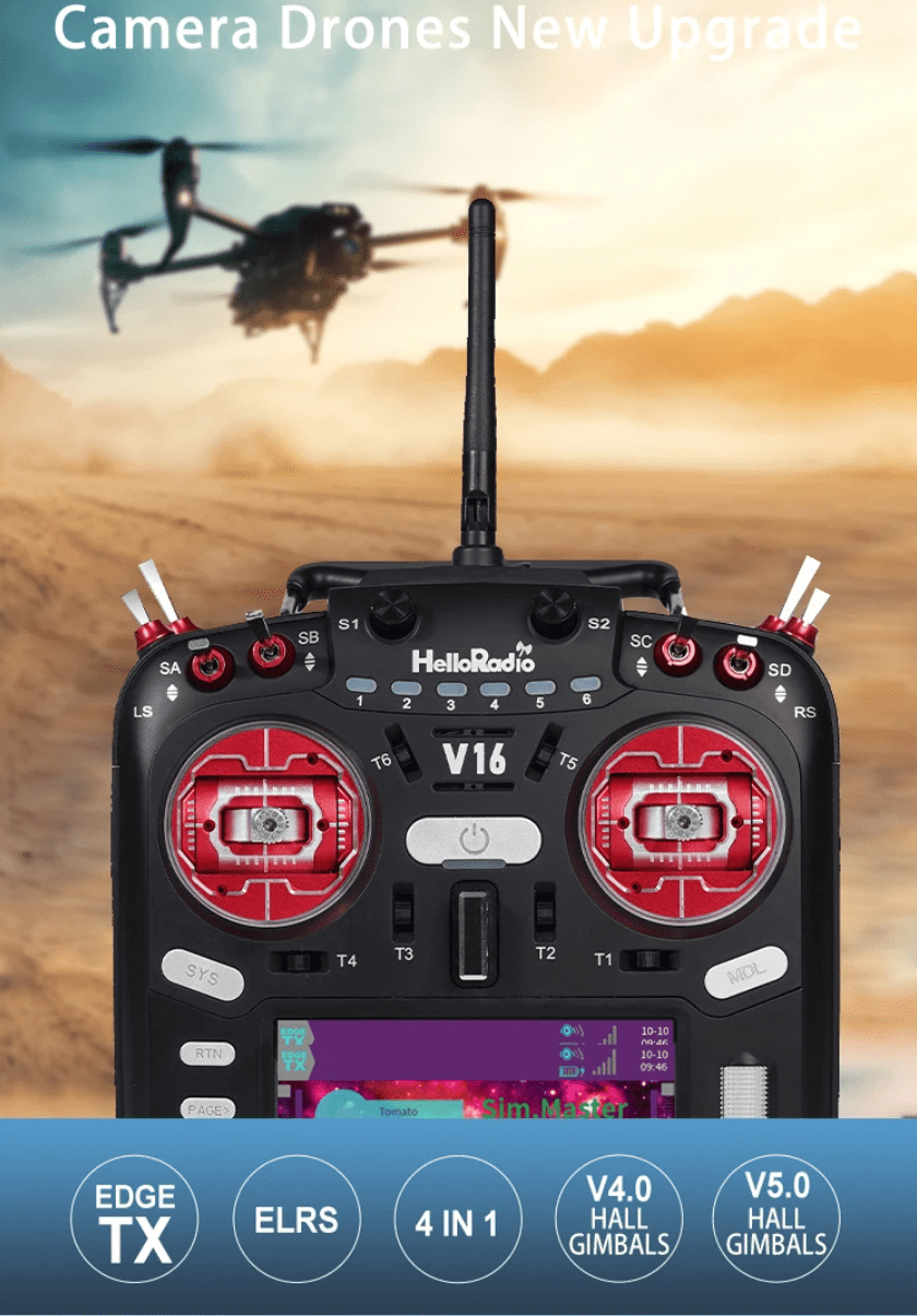 HelloRadio V16 pro ELRS /4-In-1 Multi EDGETX 홀 짐벌 리모컨 - 이미지 7