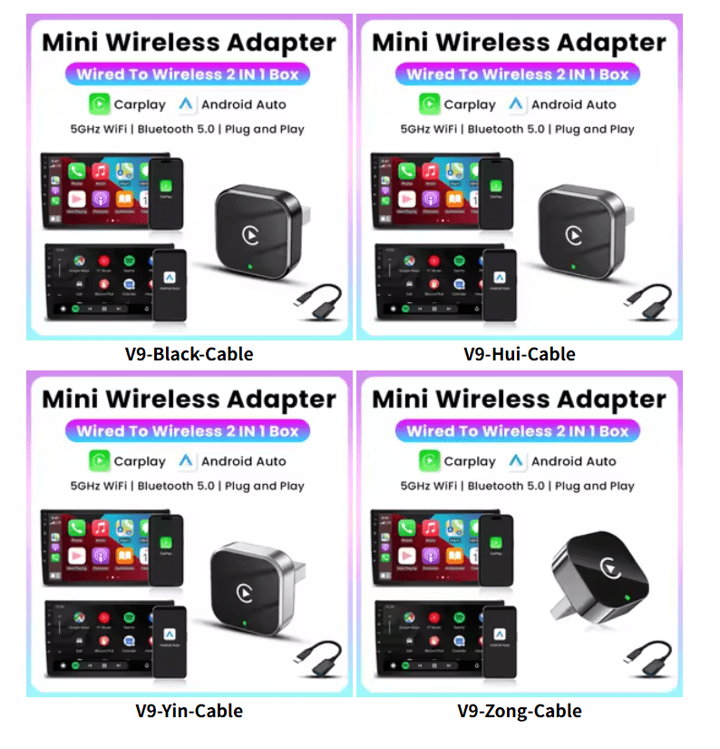 2025 무선 CarPlay 안드로이드 오토 어댑터 USB 동글 스마트 미니 박스 플러그 앤 플레이 5G WIFI 블루투스 98% 유선 CarPlay 차량용 - 이미지 5
