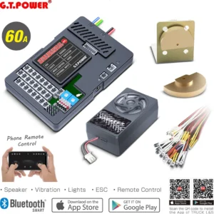 G.T.파워 컨테이너 트럭 조명 음성 진동 시스템 PRO 60A ESC RC카 부품