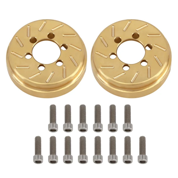 INJORA 2PCS 황동 63g 내부 카운터웨이트 1.9인치 2.2인치 휠 림 Axial SCX10 90046 TRX4 TRX6 VS4-10 RC 크롤러 자동차용 - 이미지 3