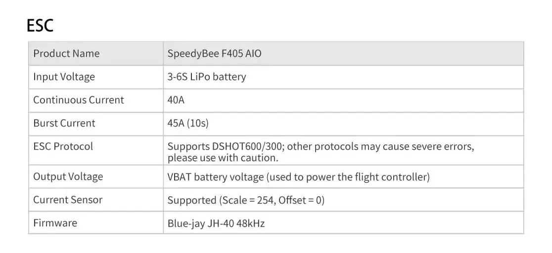 SpeedyBee F405 AIO 40A Bluejay 25.5x25.5 비행 컨트롤러(ICM-42688 자이로 SPA06-003 기압계 포함) - RC FPV 프리스타일 드론용 - 이미지 5