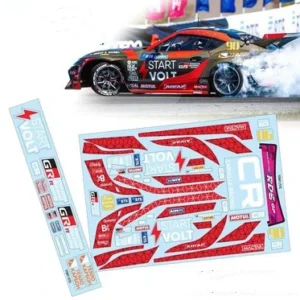 [스티커 B] 1/10 PC RC Supra Hycade 와이드 바디 쉘 200mm 너비 램프 셰이드 배기 투명 쉘 바디 Turing Dirft Mst Yokomo Hpi Hsp용