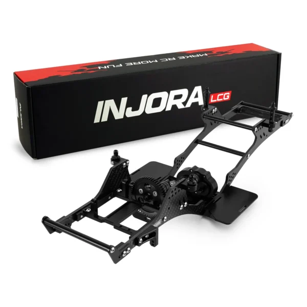 LCG 섀시 키트: 1/10 RC 크롤러용 INJORA 전면 장착 변속기 LCG 카본 파이버 섀시 키트(INC 10F) - 이미지 7